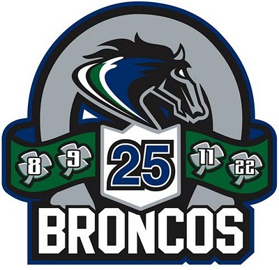 swift current broncos 2011 anniversary logo iron on transfers for clothing